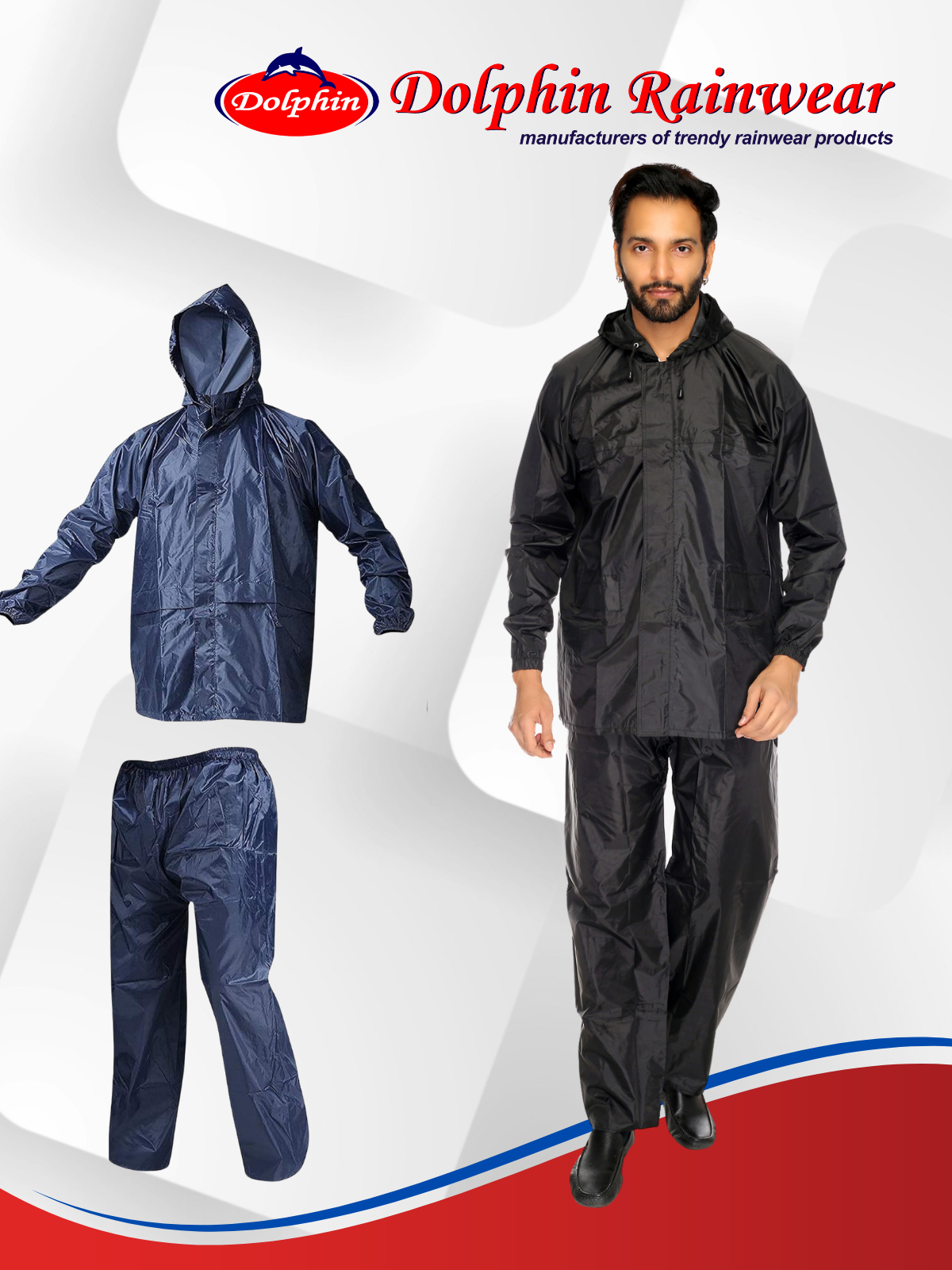 Safari Raincoat/Rainsuit Suit for Men with Pant